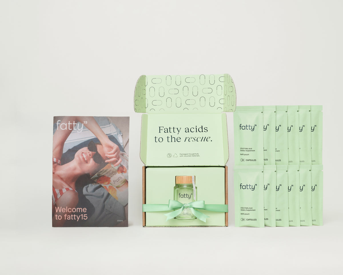 Fatty15 product packaging on a white background