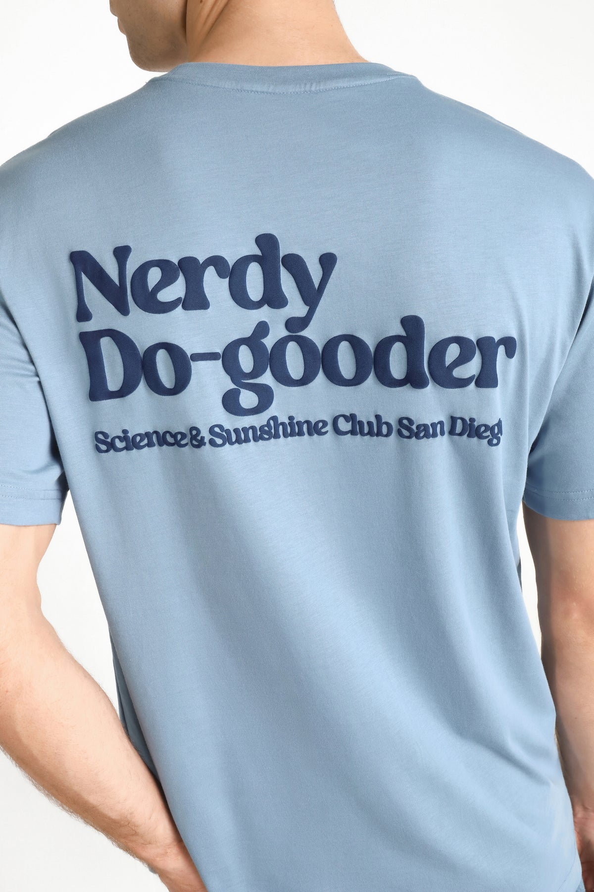 Nerdy Do-Gooder Science & Sunshine Club T-Shirt (Cloudy Blue, Unisex)