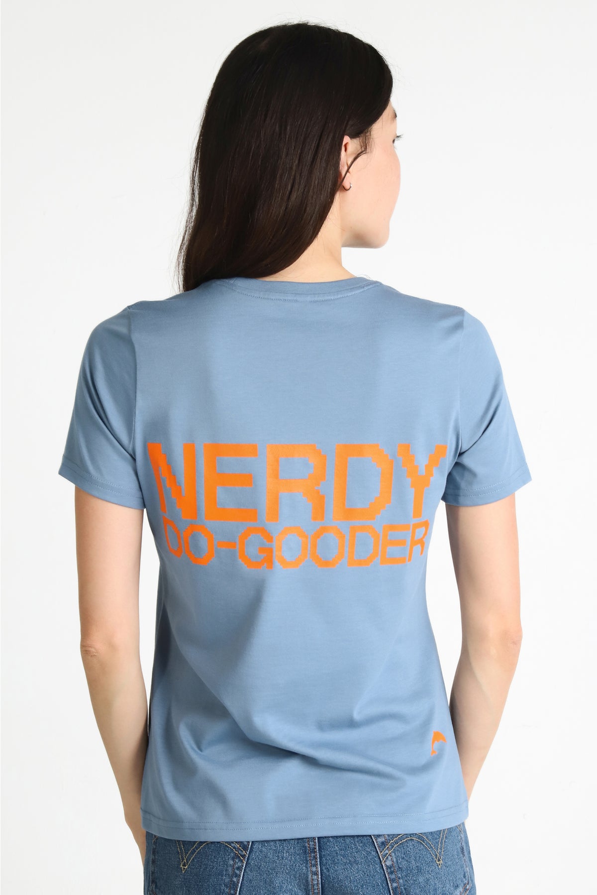 Nerdy Do-Gooder T-Shirt (Cloudy Blue, Women's)