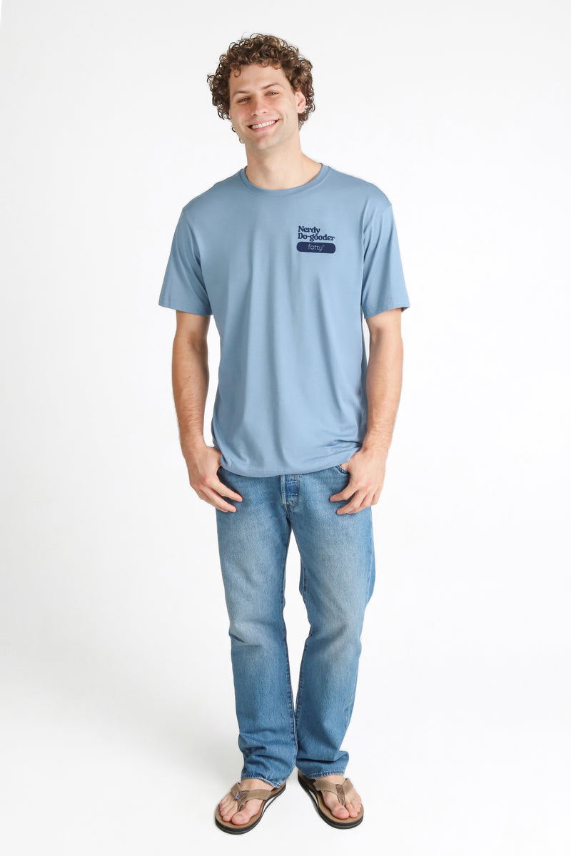 Nerdy Do-Gooder Science & Sunshine Club T-Shirt (Cloudy Blue, Unisex)