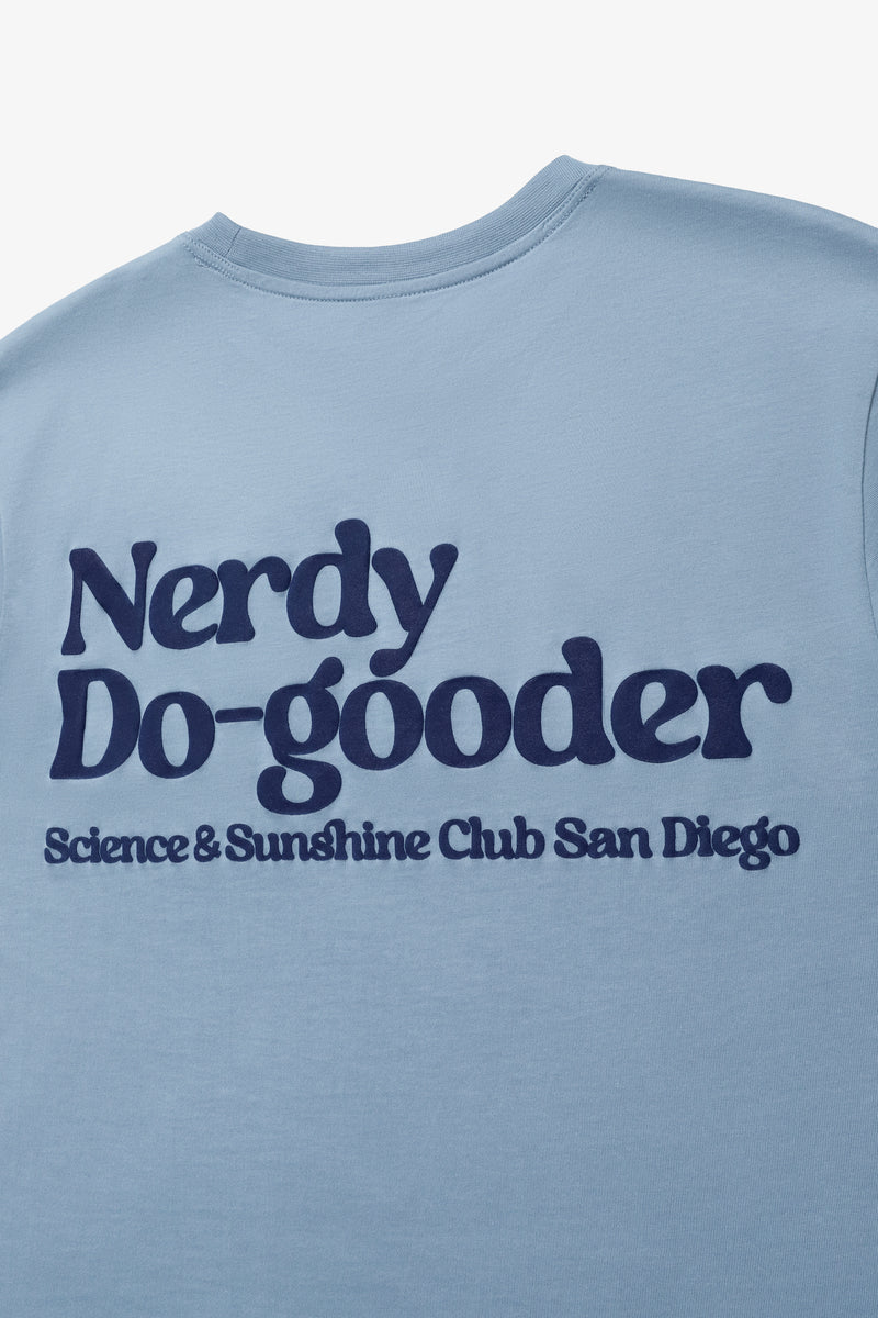 Nerdy Do-Gooder Science & Sunshine Club T-Shirt (Cloudy Blue, Unisex)