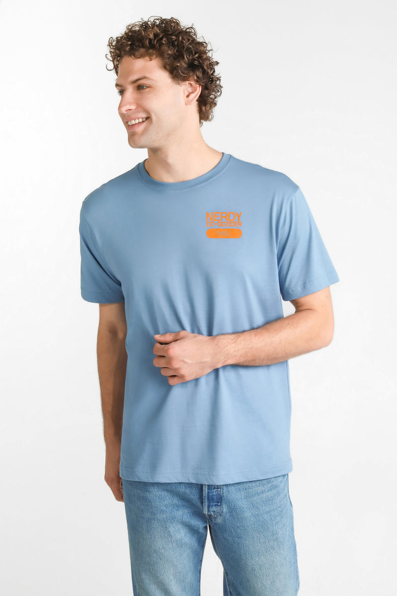 Nerdy Do-Gooder T-Shirt (Cloudy Blue, Unisex)