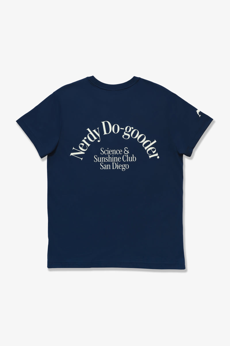 Nerdy Do-Gooder Science & Sunshine Club T-Shirt (Navy, Unisex)