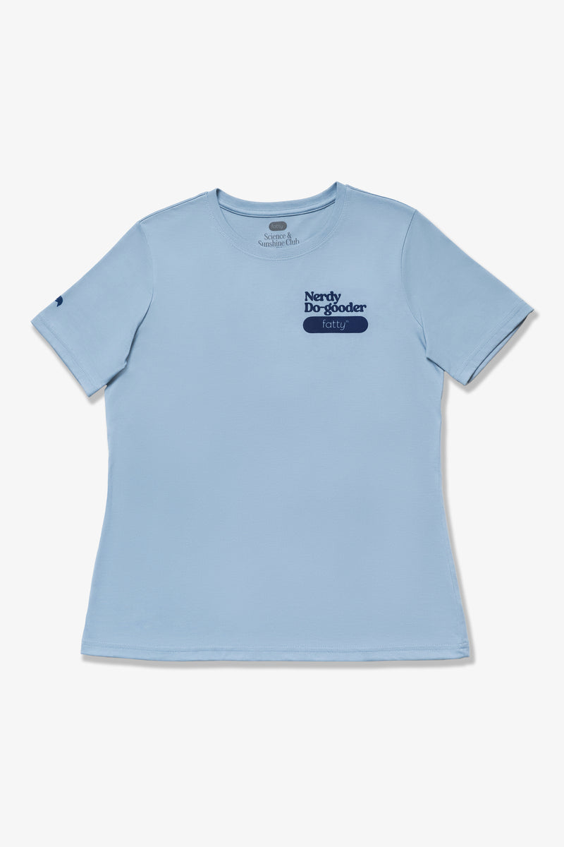 Nerdy Do-Gooder Science & Sunshine Club T-Shirt (Cloudy Blue, Women's)