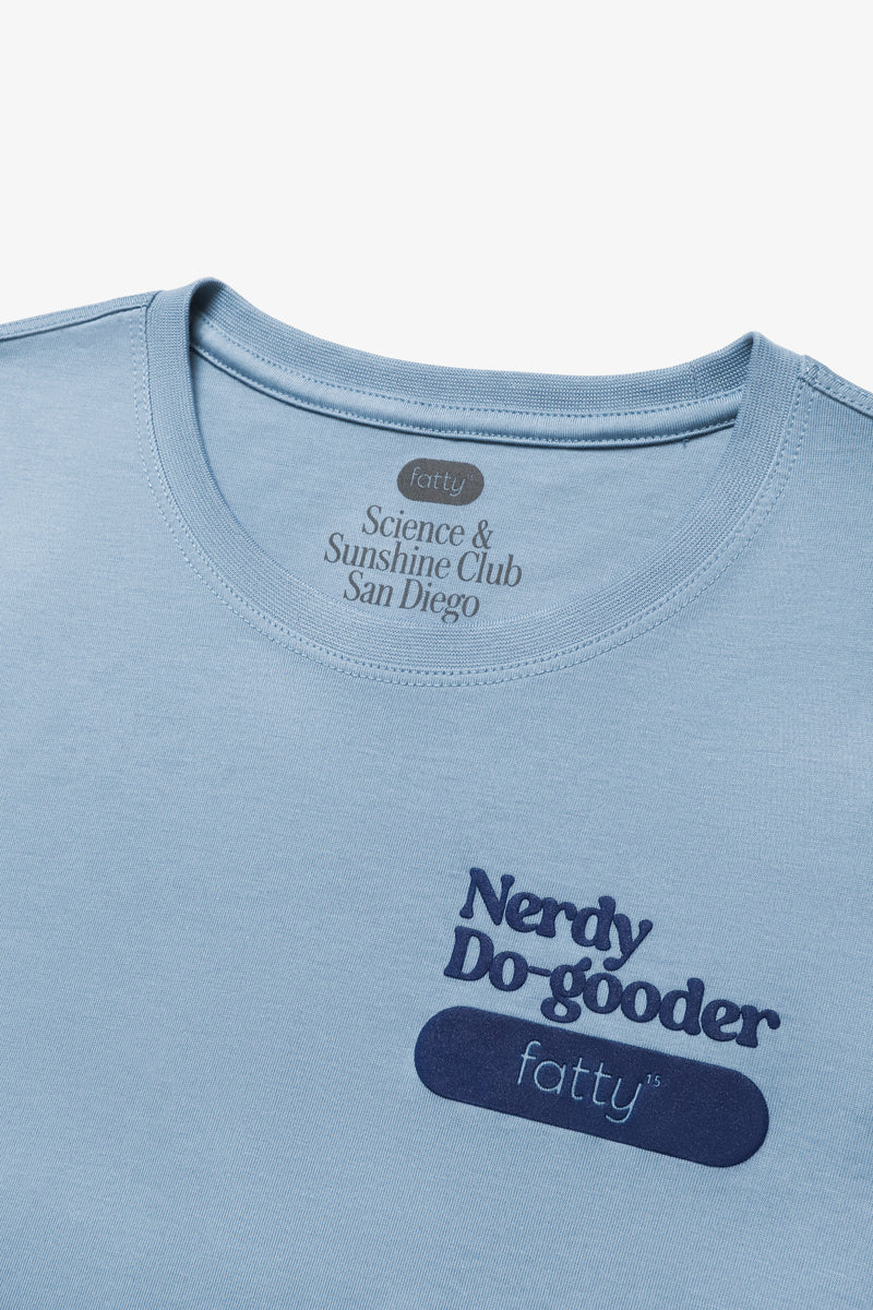 Nerdy Do-Gooder Science & Sunshine Club T-Shirt (Cloudy Blue, Women's)