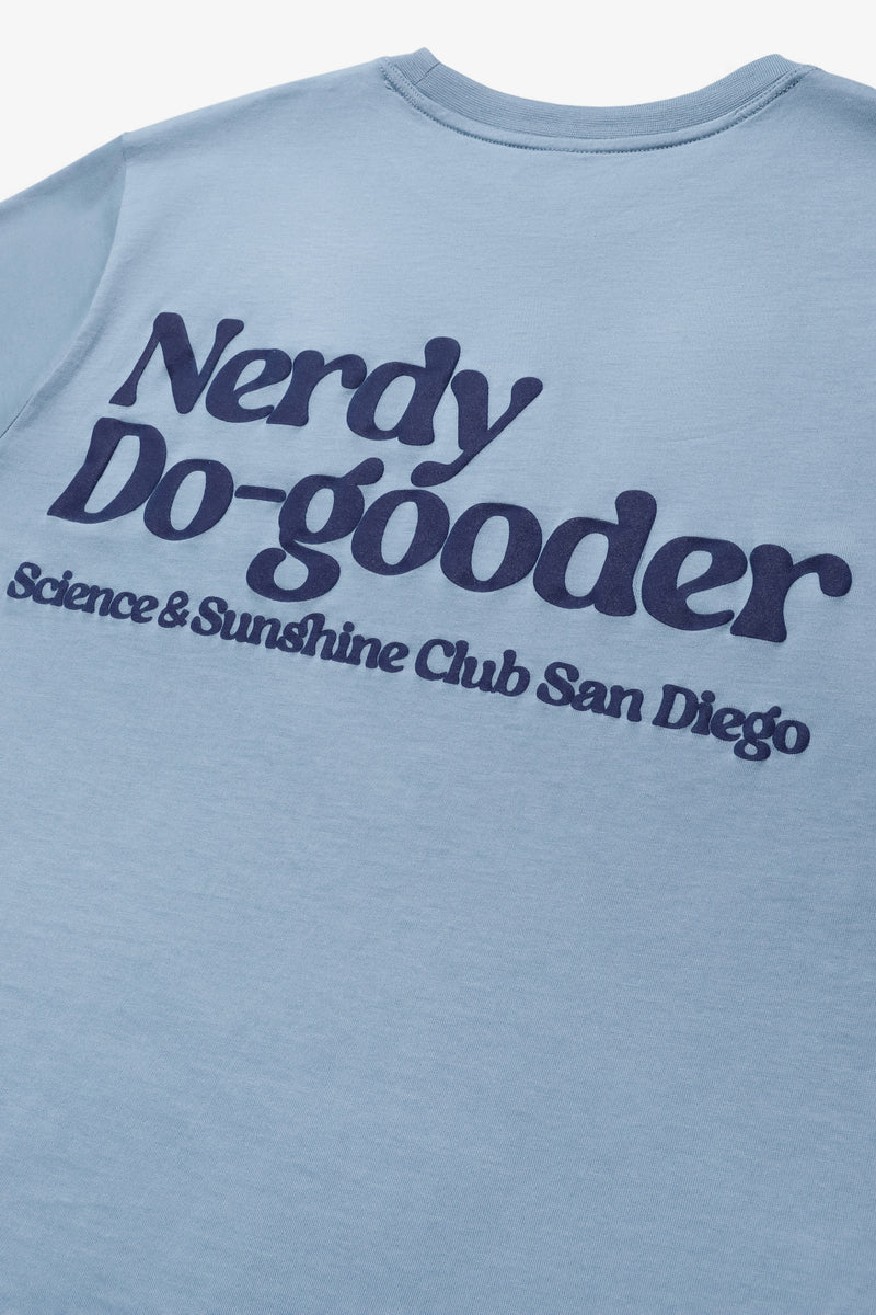 Nerdy Do-Gooder Science & Sunshine Club T-Shirt (Cloudy Blue, Women's)
