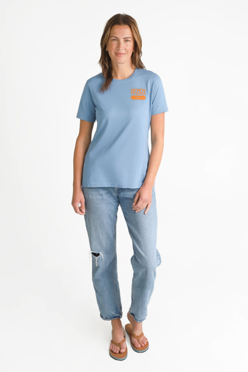 Nerdy Do-Gooder T-Shirt (Cloudy Blue, Women's)