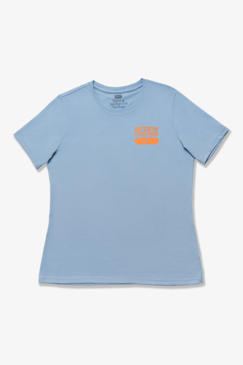 Nerdy Do-Gooder T-Shirt (Cloudy Blue, Women's)