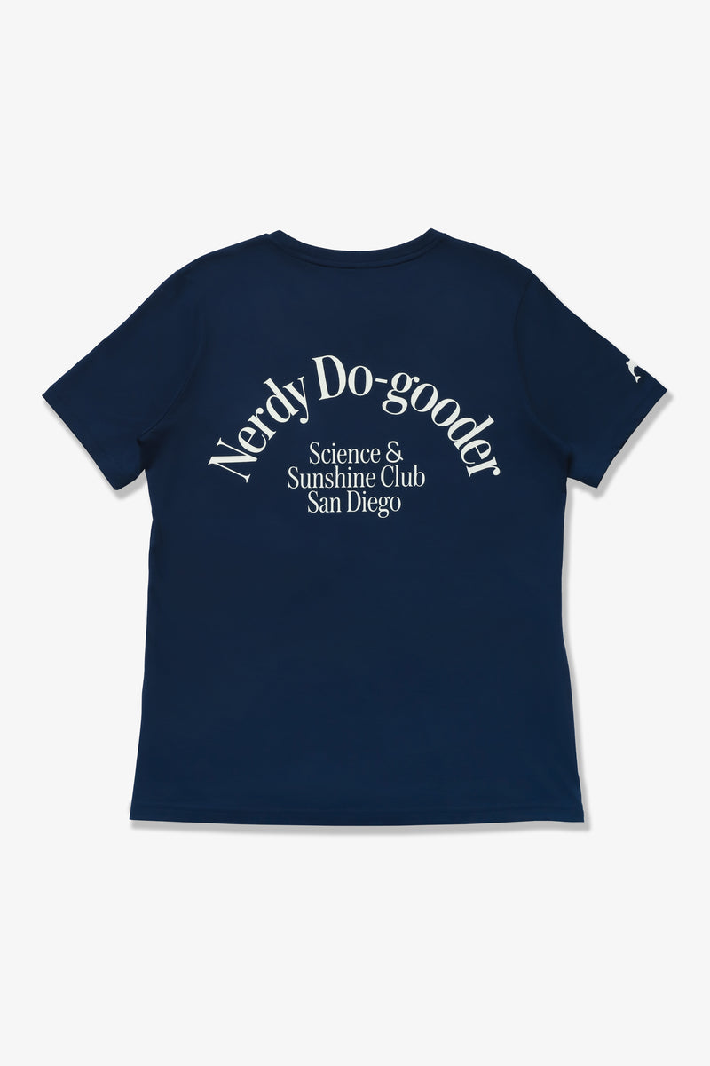 Nerdy Do-Gooder Science & Sunshine Club T-Shirt (Navy, Women's)