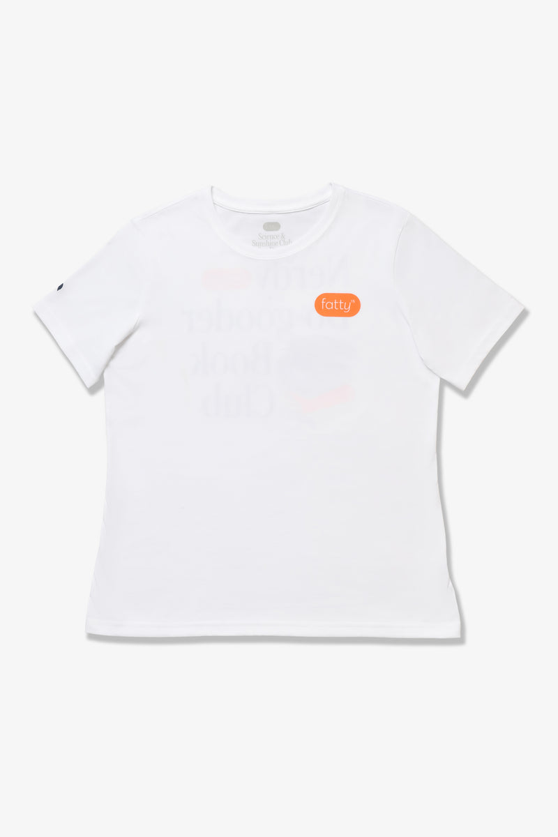 Nerdy Do-Gooder Book Club T-Shirt (White, Women's)